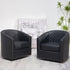 Logan Faux Leather Tufted Swivel Club Chair - Black Accent Swivel Chair | Swivel Chairs for Living Rooms | Kinwell Furniture | Top Swivel Chairs